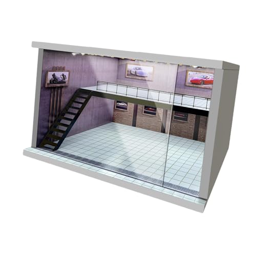 MagiDeal 1/64 1/36 1/32 Maßstab Fahrzeugmodell Vitrine Schutz Led Parkplatz mit Licht, für Sammlung Druckgussauto, Rosa Linke Treppe MagiDeal 1/64 1/36 1/32 Maßstab Fahrzeugmodell Vitrine Schutz Led Parkplatz mit Licht, für Sammlung Druckgussauto, Rosa Linke Treppe von MagiDeal