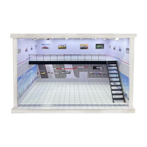 MagiDeal 1/64 1/36 1/32 Maßstab Fahrzeugmodell Vitrine Schutz Led Parkplatz mit Licht, für Sammlung Druckgussauto, Weiße Rechte Treppe MagiDeal 1/64 1/36 1/32 Maßstab Fahrzeugmodell Vitrine Schutz Led Parkplatz mit Licht, für Sammlung Druckgussauto, Weiße Rechte Treppe von MagiDeal