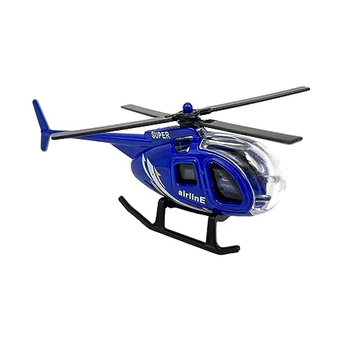 MagiDeal 1/64 Hubschrauber-Flugzeugmodell aus Druckgusslegierung, Mitbringsel für Kinder und Erwachsene, Desktop-Display, Geburtstagsgeschenk, Ornament, Blau von MagiDeal