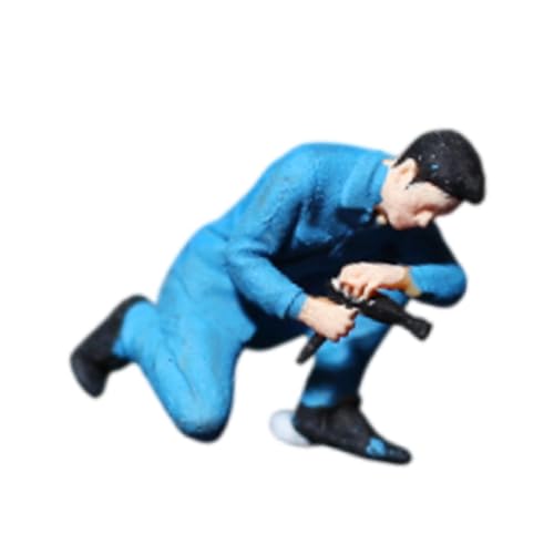 MagiDeal 1/64 Miniatur Menschenfigur, Handbemaltes Kunstharz, Menschenfigur, Diorama Figuren für Miniaturszenen Layout Dekoration, Handwerker von MagiDeal