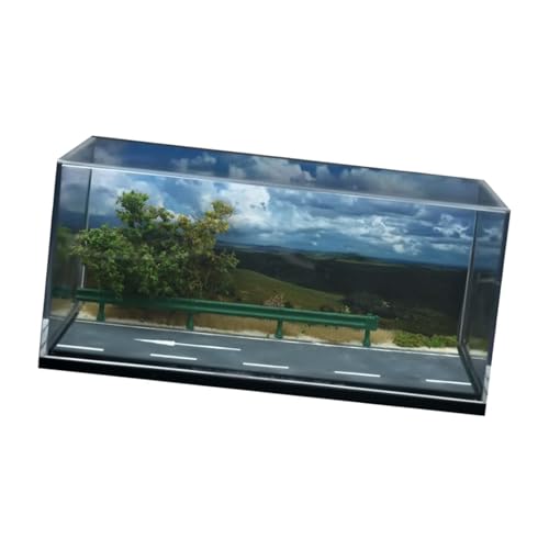 MagiDeal 1/64 Modell Car Szene Diorama Highway Backdrop Board DIY Modell Simulation Aufbewahrungsbox Schutz für Automodelldekoration Spielzeug von MagiDeal