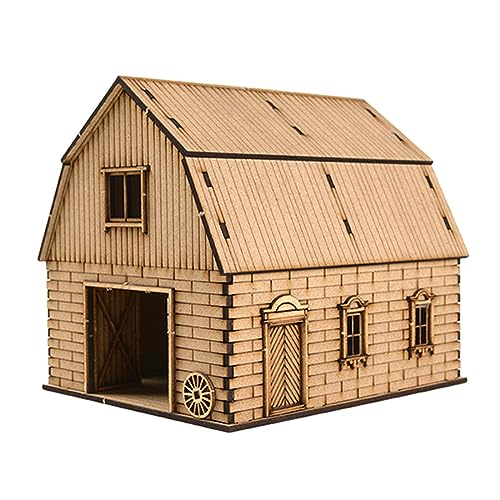 MagiDeal 1/72 hölzernes europäisches Haus-Lager-Architektur-Szenen-DIY-pädagogisches Architektur-Szenen-Modell für Mikro-Landschafts-Zubehör-Diorama-Dekor, Scheune B MagiDeal 1/72 hölzernes europäisches Haus-Lager-Architektur-Szenen-DIY-pädagogisches Architektur-Szenen-Modell für Mikro-Landschafts-Zubehör-Diorama-Dekor, Scheune B von MagiDeal