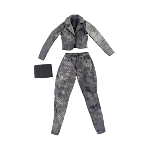 MagiDeal 1: 6 Kurzjacke, Arbeitshose und Tube Top Set Puppenmodell Kleidung Komfortable Leichte Freizeit für Figur Miniaturanzug Set, Schwarzgrau MagiDeal 1: 6 Kurzjacke, Arbeitshose und Tube Top Set Puppenmodell Kleidung Komfortable Leichte Freizeit für Figur Miniaturanzug Set, Schwarzgrau von MagiDeal