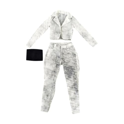 MagiDeal 1: 6 Kurzjacke, Arbeitshose und Tube Top Set Puppenmodell Kleidung Komfortable Leichte Freizeit für Figur Miniaturanzug Set, Weiß Schwarz MagiDeal 1: 6 Kurzjacke, Arbeitshose und Tube Top Set Puppenmodell Kleidung Komfortable Leichte Freizeit für Figur Miniaturanzug Set, Weiß Schwarz von MagiDeal