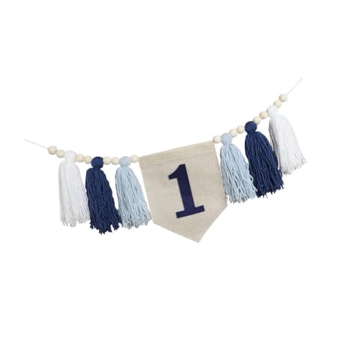 MagiDeal 1. Geburtstag Hochstuhl Banner Geburtstag Baby Quasten Garland Foto Prop Boho Holzperle Quaste Tassel 1. Geburtstag Banner für Party, Blau MagiDeal 1. Geburtstag Hochstuhl Banner Geburtstag Baby Quasten Garland Foto Prop Boho Holzperle Quaste Tassel 1. Geburtstag Banner für Party, Blau von MagiDeal