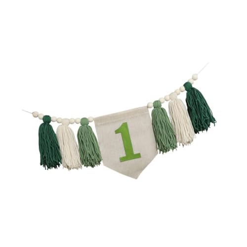 MagiDeal 1. Geburtstag Hochstuhl Banner Geburtstag Baby Quasten Garland Foto Prop Boho Holzperle Quaste Tassel 1. Geburtstag Banner für Party, GrÜn MagiDeal 1. Geburtstag Hochstuhl Banner Geburtstag Baby Quasten Garland Foto Prop Boho Holzperle Quaste Tassel 1. Geburtstag Banner für Party, GrÜn von MagiDeal