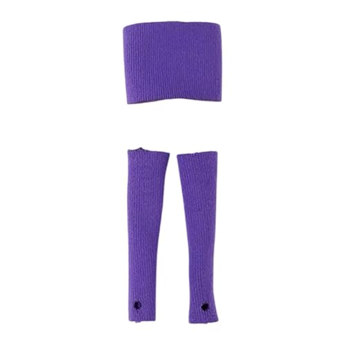 MagiDeal 1:12 Frauen Tube Top Aktionen Figuren Kleidung Fashion Kostüm Puppenbekleidung Accessoires Puppenhülle für 6 -Zoll -Aktion Figur, Hellviolett von MagiDeal