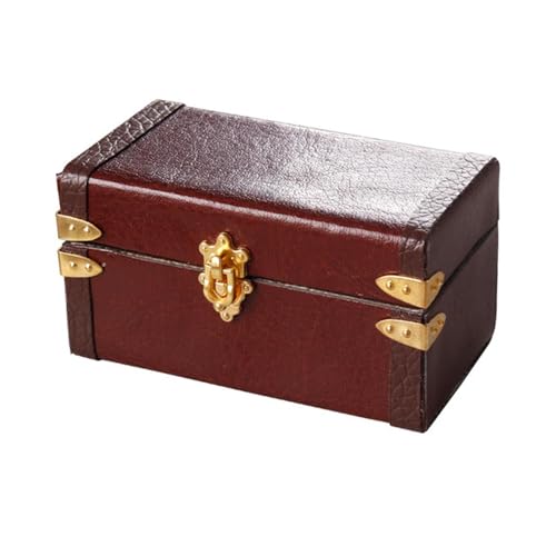 MagiDeal 1:12 Puppenhaus-Koffer, Mini, Mikro-Landschaft, Gepäckbox, Puppenzubehör, Dekoration für Wohnzimmer, Ornamente, Dunkelbraun MagiDeal 1:12 Puppenhaus-Koffer, Mini, Mikro-Landschaft, Gepäckbox, Puppenzubehör, Dekoration für Wohnzimmer, Ornamente, Dunkelbraun von MagiDeal