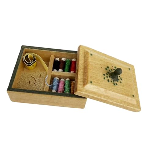 MagiDeal 1:12 Skala Dollhouse Nähwerkzeug Kit, handgefertigtes Mini -Modell für Nähraum, Haus, Schlafzimmerdekoration, Braun MagiDeal 1:12 Skala Dollhouse Nähwerkzeug Kit, handgefertigtes Mini -Modell für Nähraum, Haus, Schlafzimmerdekoration, Braun von MagiDeal