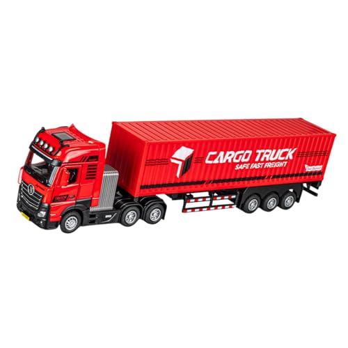 MagiDeal 1:32 Leichtmetall -Container -LKW -Modell Sound Light Pullback Truck mit Musik und Lichtern Transport für Jungen Mädchen im Alter 3 4 5 von MagiDeal