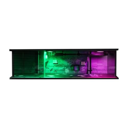 MagiDeal 1:64 Skalierung Autos Garagen Schimmel mit LED -Fahrzeugszene Spielzeug Protexctive Box Organizer Garagen Anzeigen für Puppenmodellautos von MagiDeal