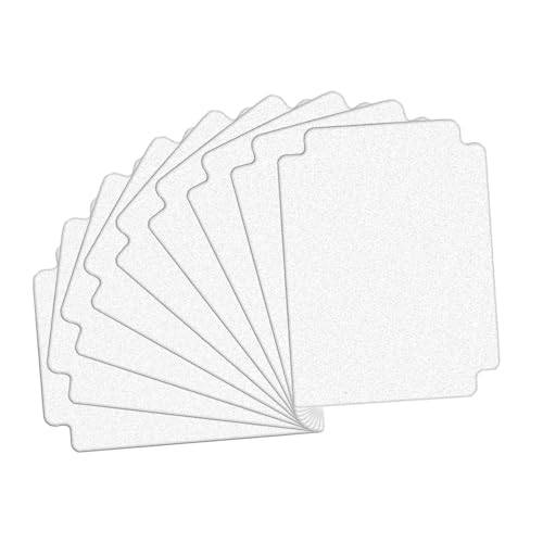 MagiDeal 10 Sammelkarten-Trenner mit Laschen, 9,6 x 6,8 cm, Kartensortierung, Spielkarten-Trenner für Kartenspiele und Sportkarten, Weiß von MagiDeal
