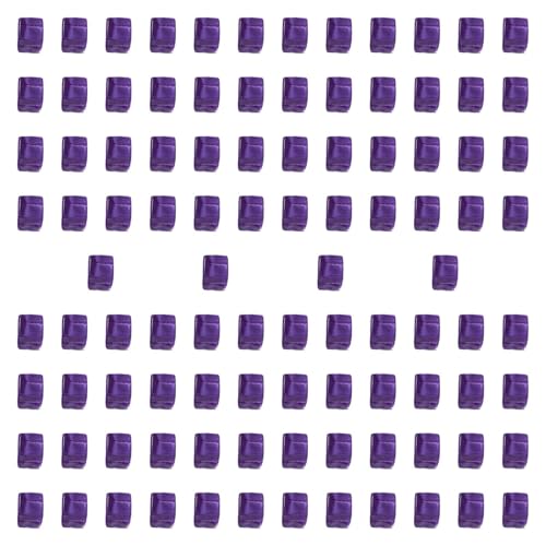 MagiDeal 100x Acryl Würfel Würfel Blank Pädagogisches 1 cm Sensorischen Training Spielzeug Bausteine für Häuser Kreativität Vorschule, Violett von MagiDeal