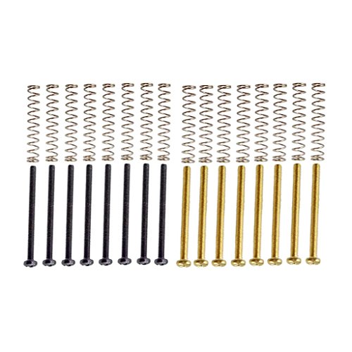 MagiDeal 16 Stück E-Gitarre doppel Coil Humbucker Pickup Federn Schrauben, Schwarz + Gold MagiDeal 16 Stück E-Gitarre doppel Coil Humbucker Pickup Federn Schrauben, Schwarz + Gold von MagiDeal