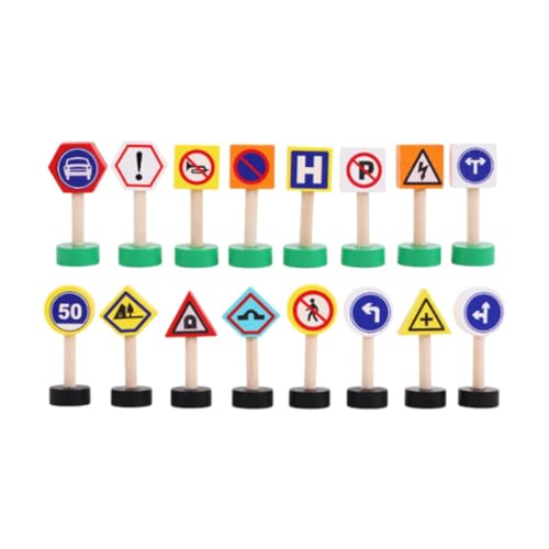 MagiDeal 16 Stücke Holzstraße Schilder Playset Vorschule Lernspielzeug Unterricht materielles Bildungszug Track Accessoires für Kinder, Style A MagiDeal 16 Stücke Holzstraße Schilder Playset Vorschule Lernspielzeug Unterricht materielles Bildungszug Track Accessoires für Kinder, Style A von MagiDeal
