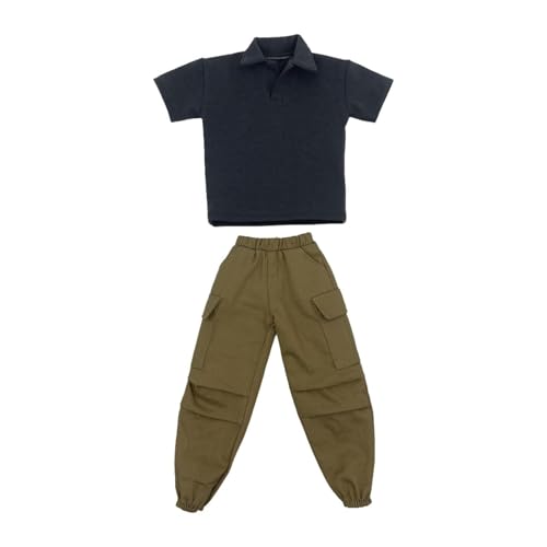 MagiDeal 2 Stück modische 1/6 Kurzarm-T-Shirts und Hosen, handgefertigte Puppenkleidung für 12-Zoll-Actionfiguren, Zubehör, Dunkelgrau MagiDeal 2 Stück modische 1/6 Kurzarm-T-Shirts und Hosen, handgefertigte Puppenkleidung für 12-Zoll-Actionfiguren, Zubehör, Dunkelgrau von MagiDeal