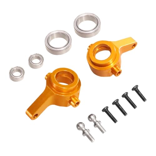 MagiDeal 2X 1/18 RC Front Steering Cup RC Auto Zubehör Praktische Ersatz Metall Steering Cups für 184011 184008 DIY Modifiziert, Gold von MagiDeal