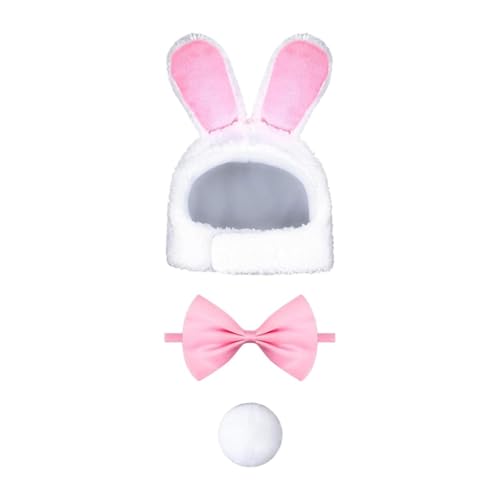 MagiDeal 3-teiliges Haustier-Häschen-Kostüm-Set, Outfits, Zubehör, niedlich, einfach zu tragen, Kostüm-Cosplay für die tägliche Geburtstagsfeier, kleine Hunde, Hutball-Fliege MagiDeal 3-teiliges Haustier-Häschen-Kostüm-Set, Outfits, Zubehör, niedlich, einfach zu tragen, Kostüm-Cosplay für die tägliche Geburtstagsfeier, kleine Hunde, Hutball-Fliege von MagiDeal