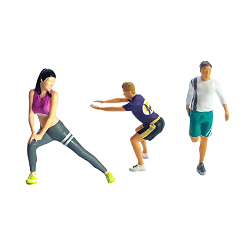 MagiDeal 3 x 1/64 Miniatur-Fitness-Menschen-Figuren, handbemalte Figuren, S-Spur, Züge, architektonisches Layout, Dekoration, Filmrequisiten, MagiDeal 3 x 1/64 Miniatur-Fitness-Menschen-Figuren, handbemalte Figuren, S-Spur, Züge, architektonisches Layout, Dekoration, Filmrequisiten, von MagiDeal