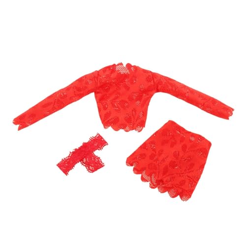 MagiDeal 3X Fashion 1/6 Top und Hüfte Umarmung Rock handgefertigtes Puppenkleidung Kostüm für 12 -Zoll -Kleiderinnen weibliche Figuren Zubehör, Rot MagiDeal 3X Fashion 1/6 Top und Hüfte Umarmung Rock handgefertigtes Puppenkleidung Kostüm für 12 -Zoll -Kleiderinnen weibliche Figuren Zubehör, Rot von MagiDeal