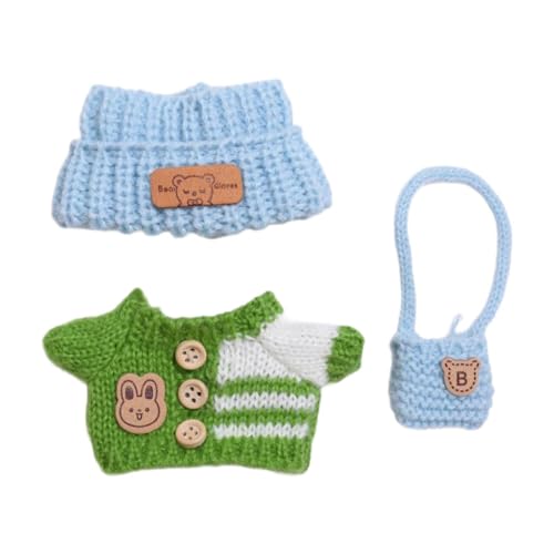 MagiDeal 3X Puppenkleidung Pullover, Hut und Tasche abnehmbar Bequeme handgefertigte Outifits Girl Puppenkleidung für 17 cm 15 cm Puppe, GrÜn MagiDeal 3X Puppenkleidung Pullover, Hut und Tasche abnehmbar Bequeme handgefertigte Outifits Girl Puppenkleidung für 17 cm 15 cm Puppe, GrÜn von MagiDeal