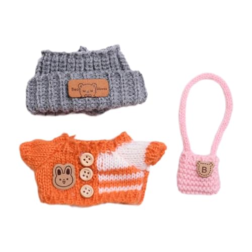 MagiDeal 3X Puppenkleidung Pullover, Hut und Tasche abnehmbar Bequeme handgefertigte Outifits Girl Puppenkleidung für 17 cm 15 cm Puppe, Orange MagiDeal 3X Puppenkleidung Pullover, Hut und Tasche abnehmbar Bequeme handgefertigte Outifits Girl Puppenkleidung für 17 cm 15 cm Puppe, Orange von MagiDeal