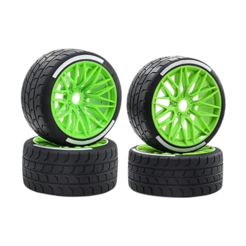 MagiDeal 4 Teile 1: 7 Skala RC Car Tire RC Ersatzteile Modifikation Leichter Austausch auf Road Tire für RC Hobby Car Hobby Model, GrÜn von MagiDeal