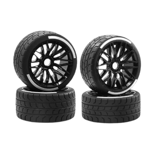 MagiDeal 4 Teile 1: 7 Skala RC Car Tire RC Ersatzteile Modifikation Leichter Austausch auf Road Tire für RC Hobby Car Hobby Model, Schwarz von MagiDeal