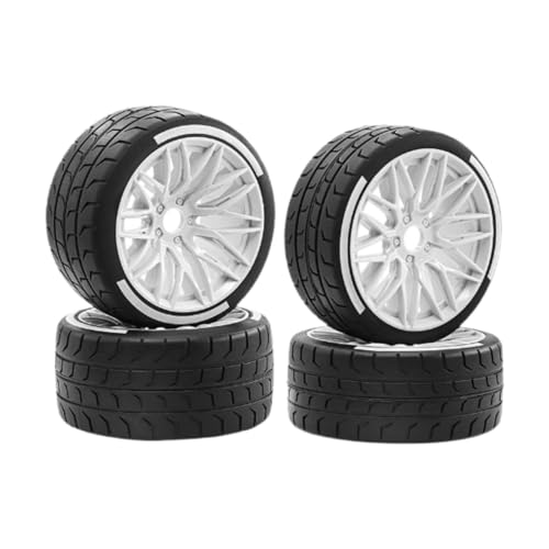 MagiDeal 4 Teile 1: 7 Skala RC Car Tire RC Ersatzteile Modifikation Leichter Austausch auf Road Tire für RC Hobby Car Hobby Model, Weiß von MagiDeal