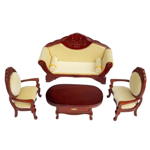 MagiDeal 4-teiliges Miniatur-Puppenhausmöbel-Set, Dekoration, Miniatur-Puppenhaus-Couchtisch, Stil, Geschenke, Puppenhausmöbel, 1:12 MagiDeal 4-teiliges Miniatur-Puppenhausmöbel-Set, Dekoration, Miniatur-Puppenhaus-Couchtisch, Stil, Geschenke, Puppenhausmöbel, 1:12 von MagiDeal