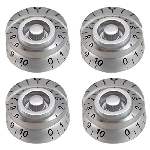 MagiDeal 4 x Potiknopf Potiknöpfe Kontrolle Knopf Volumen Tone Knob für Lp Sg E-Gitarre - Silber von MagiDeal