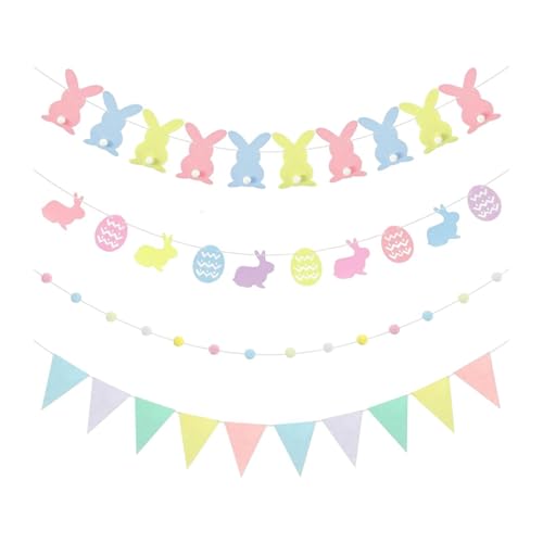 MagiDeal 4X Ostern Banner Dekorationen Hasenzeichen Requisite Esszimmer Bunting Hängende Girlanden für Fensterkamin Spring in Garten MagiDeal 4X Ostern Banner Dekorationen Hasenzeichen Requisite Esszimmer Bunting Hängende Girlanden für Fensterkamin Spring in Garten von MagiDeal