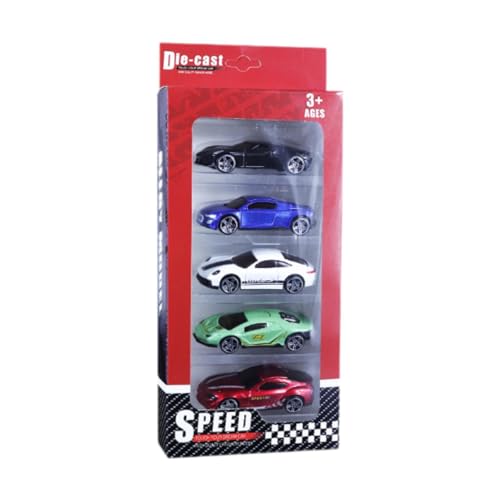 MagiDeal 5 Stück Druckgussautos, Spielzeug Push and, Tragbare Druckguss Rennwagen Zum Sammeln Im Taschenformat für Partygeschenke, Festivals Und Reise, Style C von MagiDeal