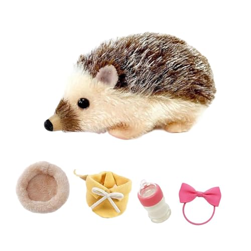 MagiDeal 5 '' wiedergeborenes Hedgehog Spielzeug Silicon Weiche realistische lustige lebensechte Foto -Requisiten süße Tierpuppe Mini Hedgehog Spielzeug für, Braun von MagiDeal