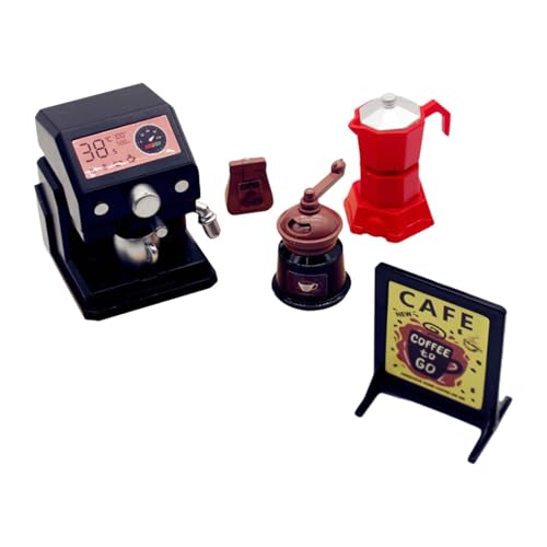 MagiDeal 5pcs 1: 6 1:12 Skala Miniaturkaffeehaus -Set tun -Lernrollen -Spielen -Handwerkssimulation für Dioramas DIY -Projekte von MagiDeal