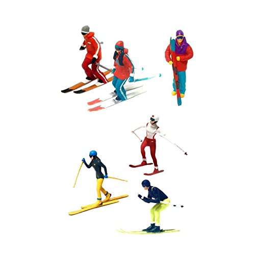 MagiDeal 6 Stück 1/64 Miniatur Modell Skifahren Figuren Layout Gebäude Ornament Supplies MagiDeal 6 Stück 1/64 Miniatur Modell Skifahren Figuren Layout Gebäude Ornament Supplies von MagiDeal