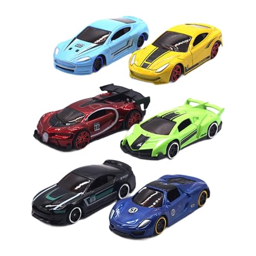 MagiDeal 6 Stück Rennwagen für Jungen, Legierung, Spielzeugfahrzeug, Geburtstagsgeschenk, Kinderspielzeugauto, 1:64, Modellauto für Kinder, Erwachsene ab 3, C MagiDeal 6 Stück Rennwagen für Jungen, Legierung, Spielzeugfahrzeug, Geburtstagsgeschenk, Kinderspielzeugauto, 1:64, Modellauto für Kinder, Erwachsene ab 3, C von MagiDeal