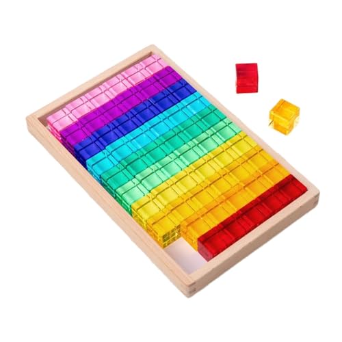 MagiDeal 60x Regenbogen-Acrylwürfel, sensorisches Trainingsspielzeug, Licht- und Schattenspielzeug, Regenbogen-Bauwürfel, Bausteine für Klassenzimmer und MagiDeal 60x Regenbogen-Acrylwürfel, sensorisches Trainingsspielzeug, Licht- und Schattenspielzeug, Regenbogen-Bauwürfel, Bausteine für Klassenzimmer und von MagiDeal