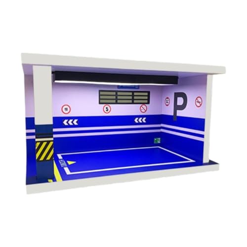 MagiDeal Auto Modell Vitrine Parkplatz Szene Modell 1:32 Mini Tiefgarage Spielzeug Auto Vitrine für Schreibtisch Dekor von MagiDeal