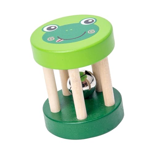 MagiDeal Baby-Rollerrassel aus Holz, Montessori-Sensorspielzeug, Glatte Oberfläche für Babys im Alter von 6–12 Monaten, entwickelt motorische Fähigkeiten, Grün von MagiDeal