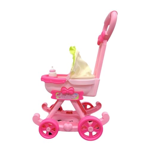 MagiDeal Babypuppen-Kinderwagen, Simulations-Kinderwagen-Spielzeug, vorgeben, Rollenspiele, Puppenhaus-Dekorationen, Kinder, von MagiDeal