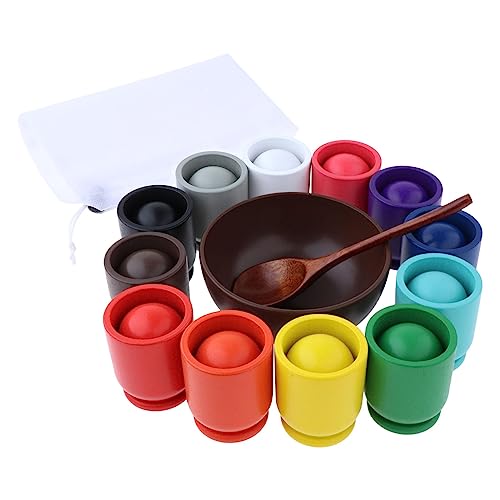 MagiDeal Bälle in Tassen Regenbogen Bälle Montessori-Spielzeug, Vorschul-Lernspielzeug, Training des Logischen Denkens, Farbklassifizierung, Baby-Lernspielzeug, 12 Farben MagiDeal Bälle in Tassen Regenbogen Bälle Montessori-Spielzeug, Vorschul-Lernspielzeug, Training des Logischen Denkens, Farbklassifizierung, Baby-Lernspielzeug, 12 Farben von MagiDeal