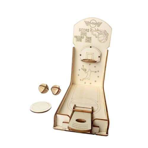 MagiDeal Basketball -Hoop -Modell Mechanisches Modell Kit Feinmotorische Fähigkeiten DIY -Projekt 3D -Holz -Puzzle Interaktive Spielset für Kinder von MagiDeal