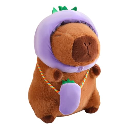 MagiDeal Capybara-Plüschtier, Cartoon-Plüschtier-Heimdekoration, Plüsch-Capybara-Puppe für Geburtstagsgeschenke, Aubergine 28cm von MagiDeal