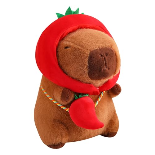 MagiDeal Capybara-Plüschtier, Cartoon-Plüschtier-Heimdekoration, Plüsch-Capybara-Puppe für Geburtstagsgeschenke, Chili 40cm von MagiDeal