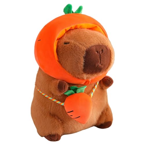 MagiDeal Capybara-Plüschtier, Cartoon-Plüschtier-Heimdekoration, Plüsch-Capybara-Puppe für Geburtstagsgeschenke, Karotte 40cm von MagiDeal