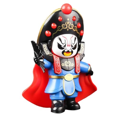 MagiDeal Chinesische Opernpuppenstatue, traditionelles Schaukel- und Gesichtswechsel-Kinderspielzeug, Sichuan-Opern-Gesichtswechselpuppe (Vier zufällige, Blau von MagiDeal