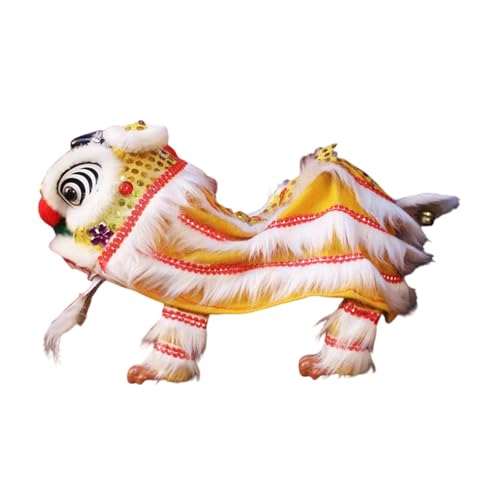 MagiDeal Chinesisches Marionettenlöwenspielzeug, Schnurlöwentanzpuppe, kreativ, tragbar, Kunsthandwerk, chinesische Neujahrsdekoration, Frühlingsfest, Gelb Weiss MagiDeal Chinesisches Marionettenlöwenspielzeug, Schnurlöwentanzpuppe, kreativ, tragbar, Kunsthandwerk, chinesische Neujahrsdekoration, Frühlingsfest, Gelb Weiss von MagiDeal