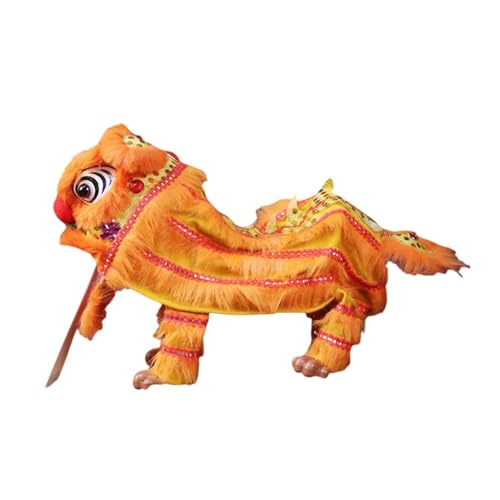 MagiDeal Chinesisches Marionettenlöwenspielzeug, Schnurlöwentanzpuppe, kreativ, tragbar, Kunsthandwerk, chinesische Neujahrsdekoration, Frühlingsfest, Gelb MagiDeal Chinesisches Marionettenlöwenspielzeug, Schnurlöwentanzpuppe, kreativ, tragbar, Kunsthandwerk, chinesische Neujahrsdekoration, Frühlingsfest, Gelb von MagiDeal