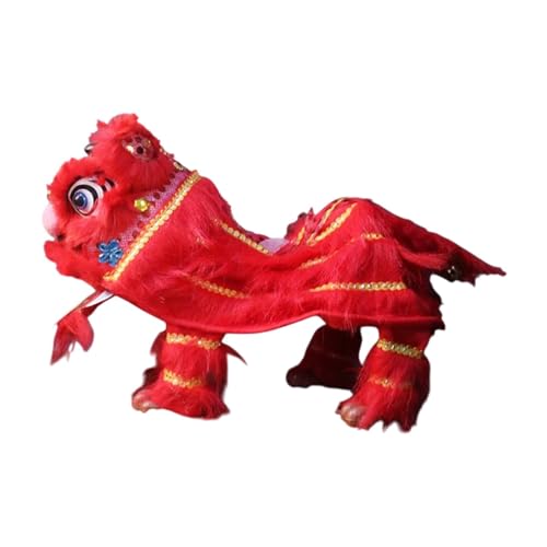 MagiDeal Chinesisches Marionettenlöwenspielzeug, Schnurlöwentanzpuppe, kreativ, tragbar, Kunsthandwerk, chinesische Neujahrsdekoration, Frühlingsfest, Rot MagiDeal Chinesisches Marionettenlöwenspielzeug, Schnurlöwentanzpuppe, kreativ, tragbar, Kunsthandwerk, chinesische Neujahrsdekoration, Frühlingsfest, Rot von MagiDeal